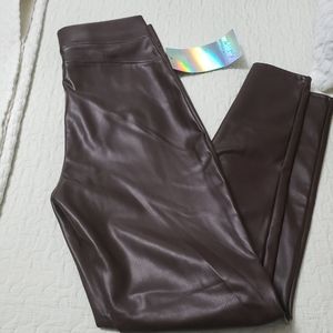 Faux leather leggings